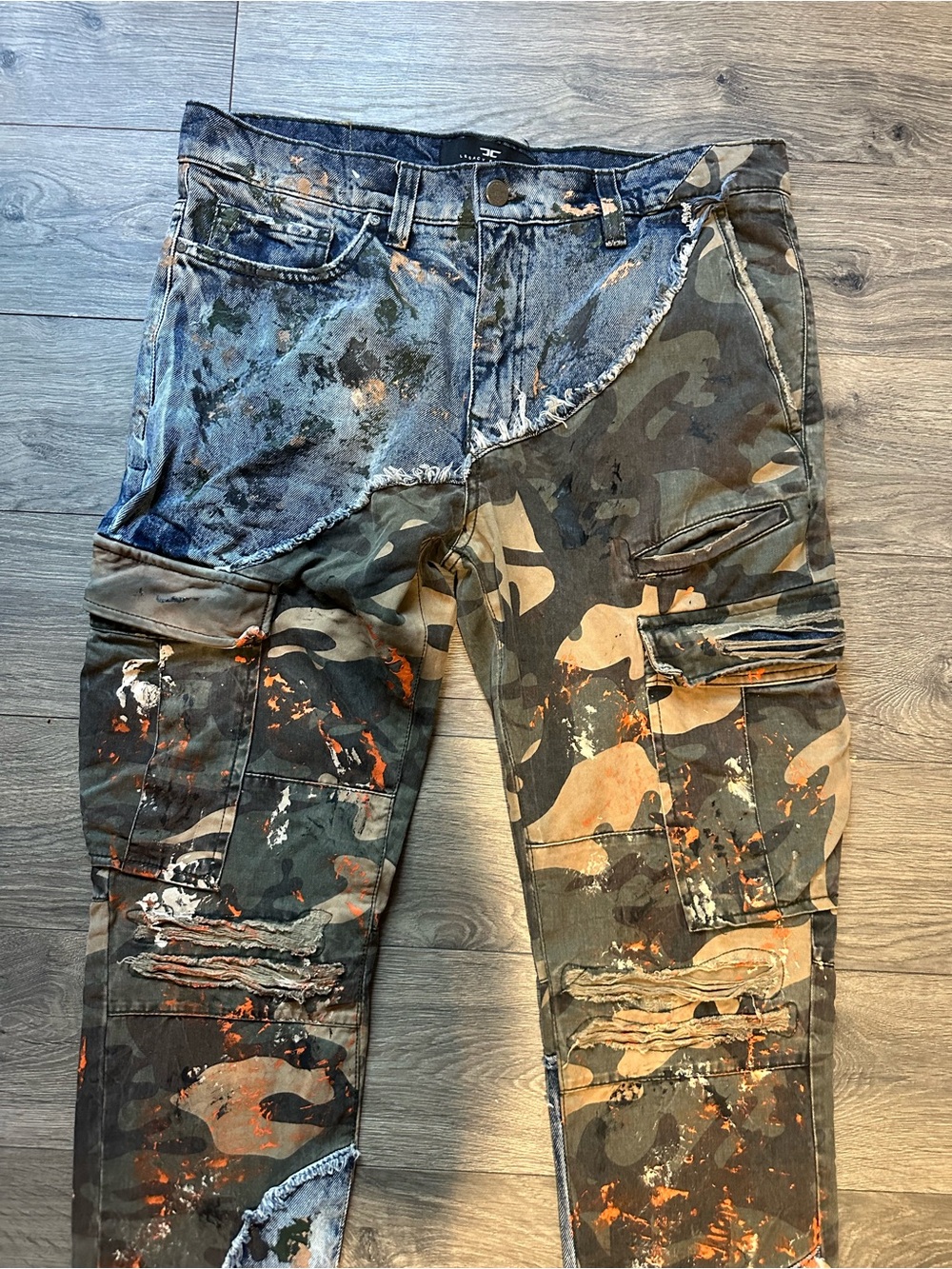 Jordan Craig Legacy Edition Camo Patchwork Cargo Jeans